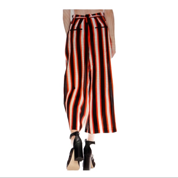 L’AGENCE Samira Stripe Paperbag Waist Pants Size 2 - Picture 2 of 13